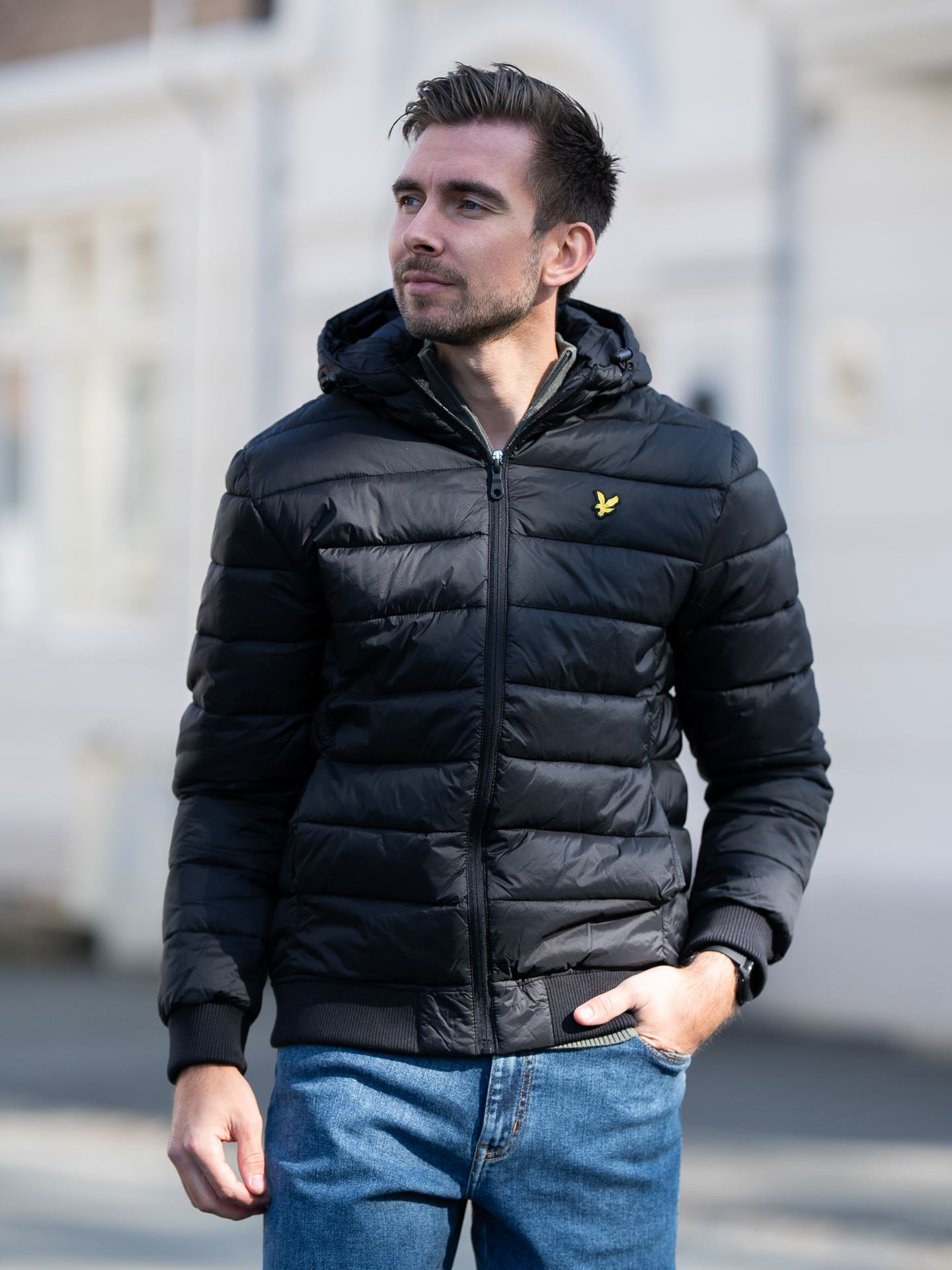Lyle & Scott Wadded Jacket Jet Black