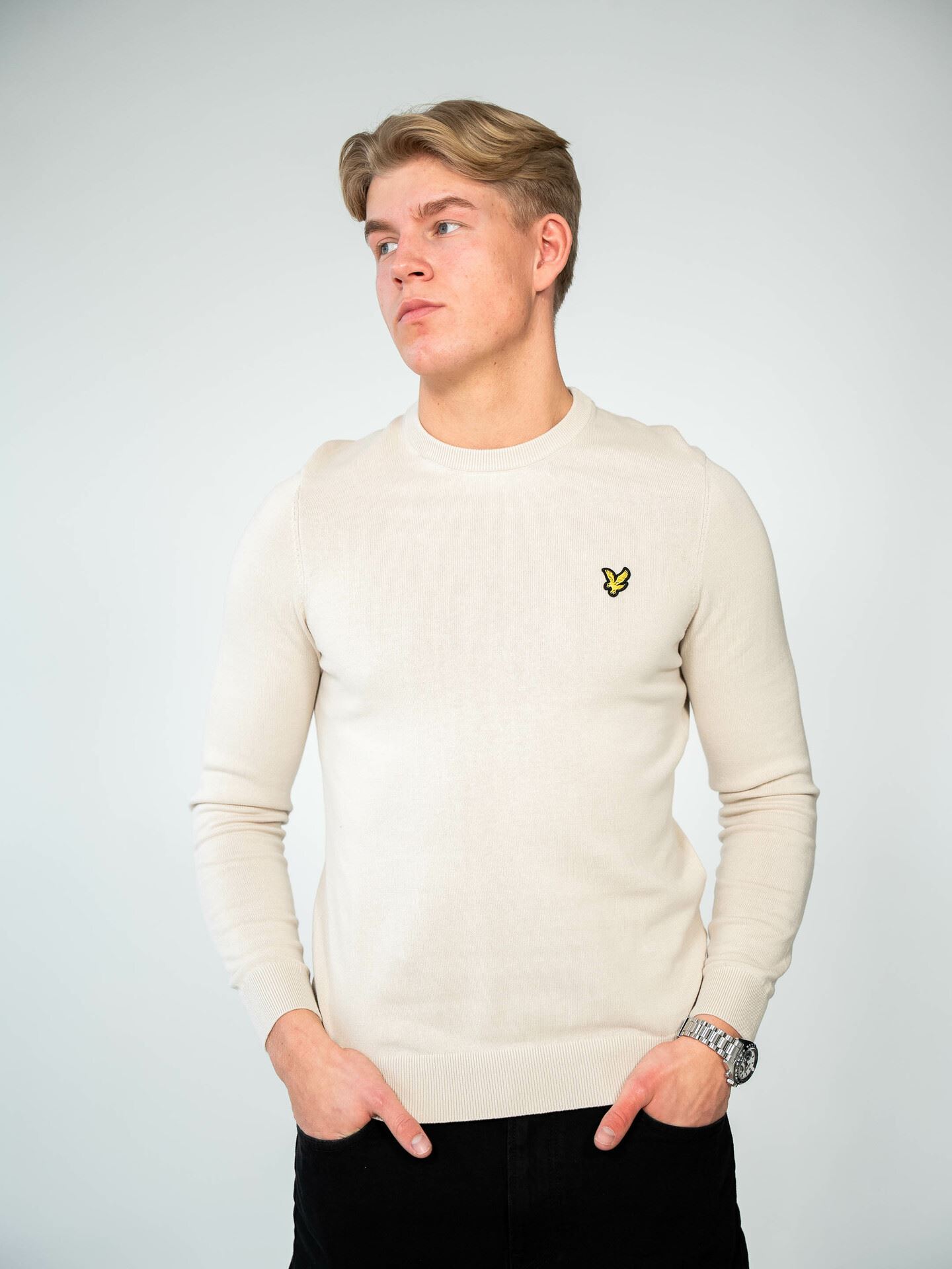 Lyle & Scott Crew Neck Cotton Jumper Cove