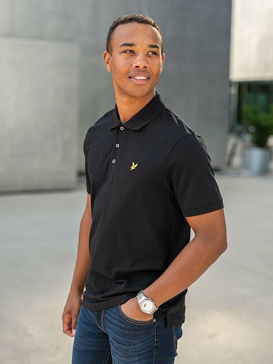 Lyle & Scott Plain Polo Shirt Jet Black