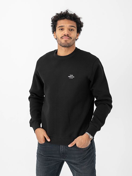 Mads Nørgaard Standard Crew Logo Sweat Black