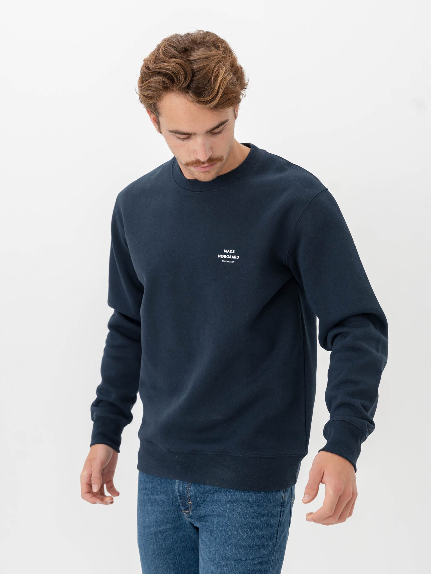 Mads Nørgaard Standard Crew Logo Sweat Parisian Night