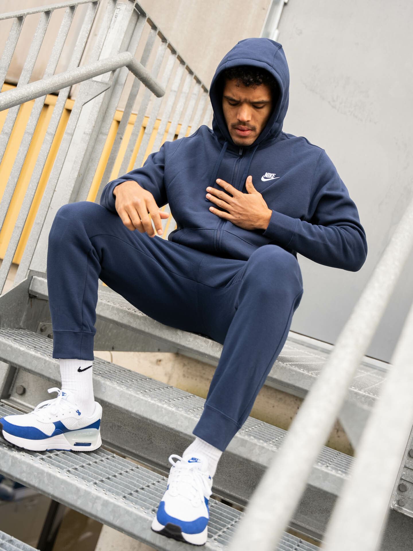 Nike Club Fleece Pant Midnight Navy/Hvit