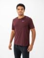 Nike Dri-Fit Rise 365 Short Sleeve Burgundy Crush / Reflective Silver