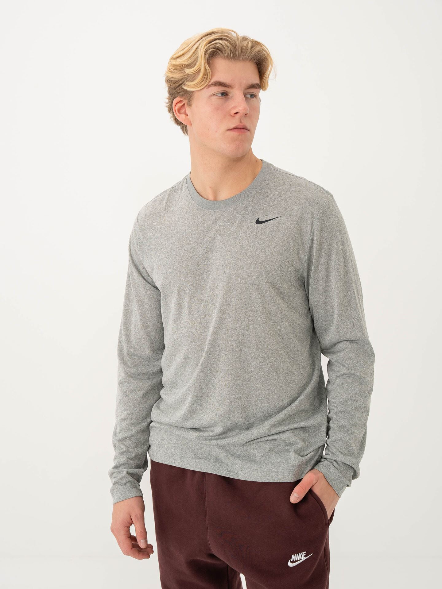 Nike Dri-Fit Legend Long Sleeve Tumbled Grey