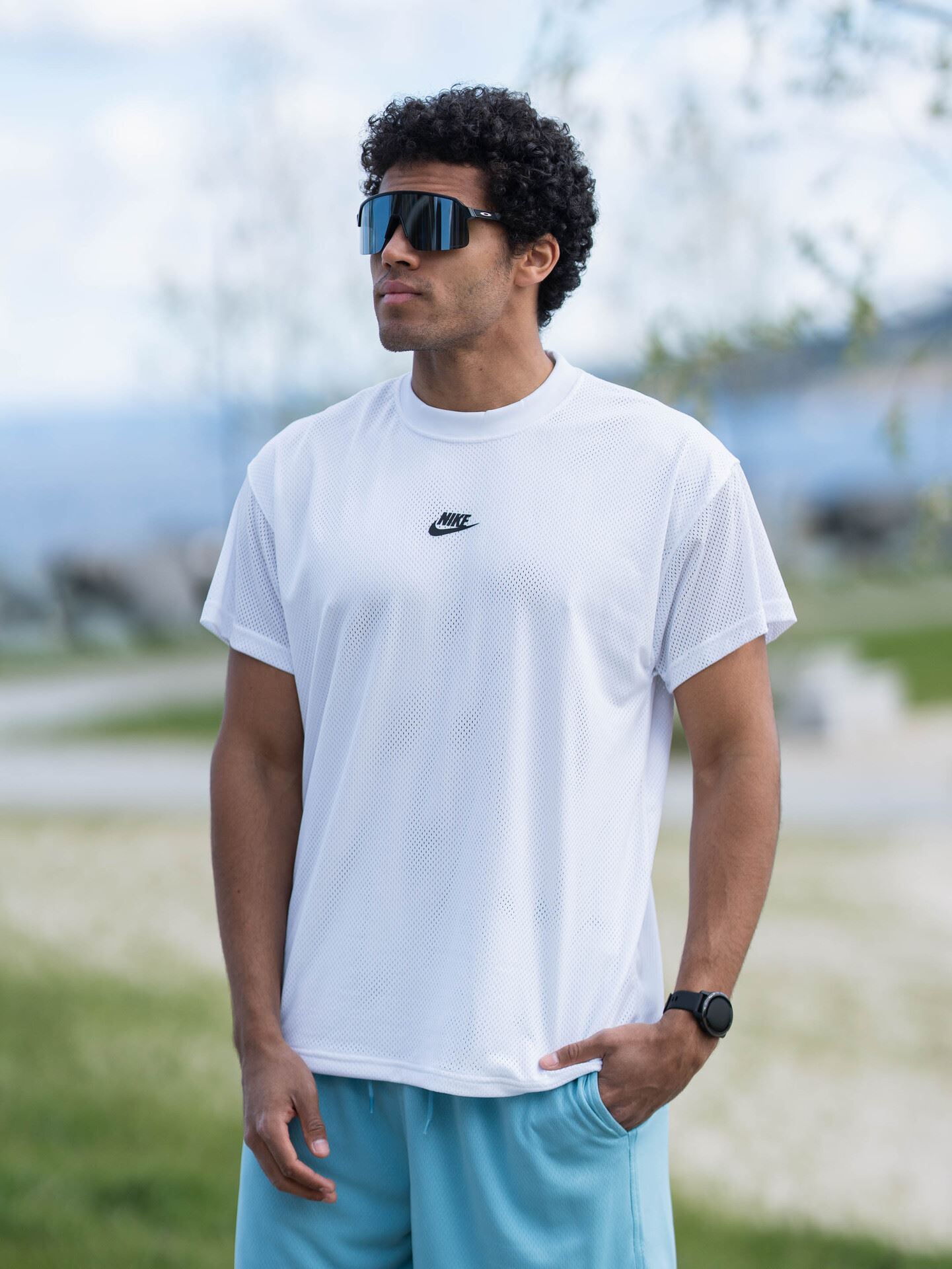 Nike Sportswear Mesh M90 Short Sleeve Top White