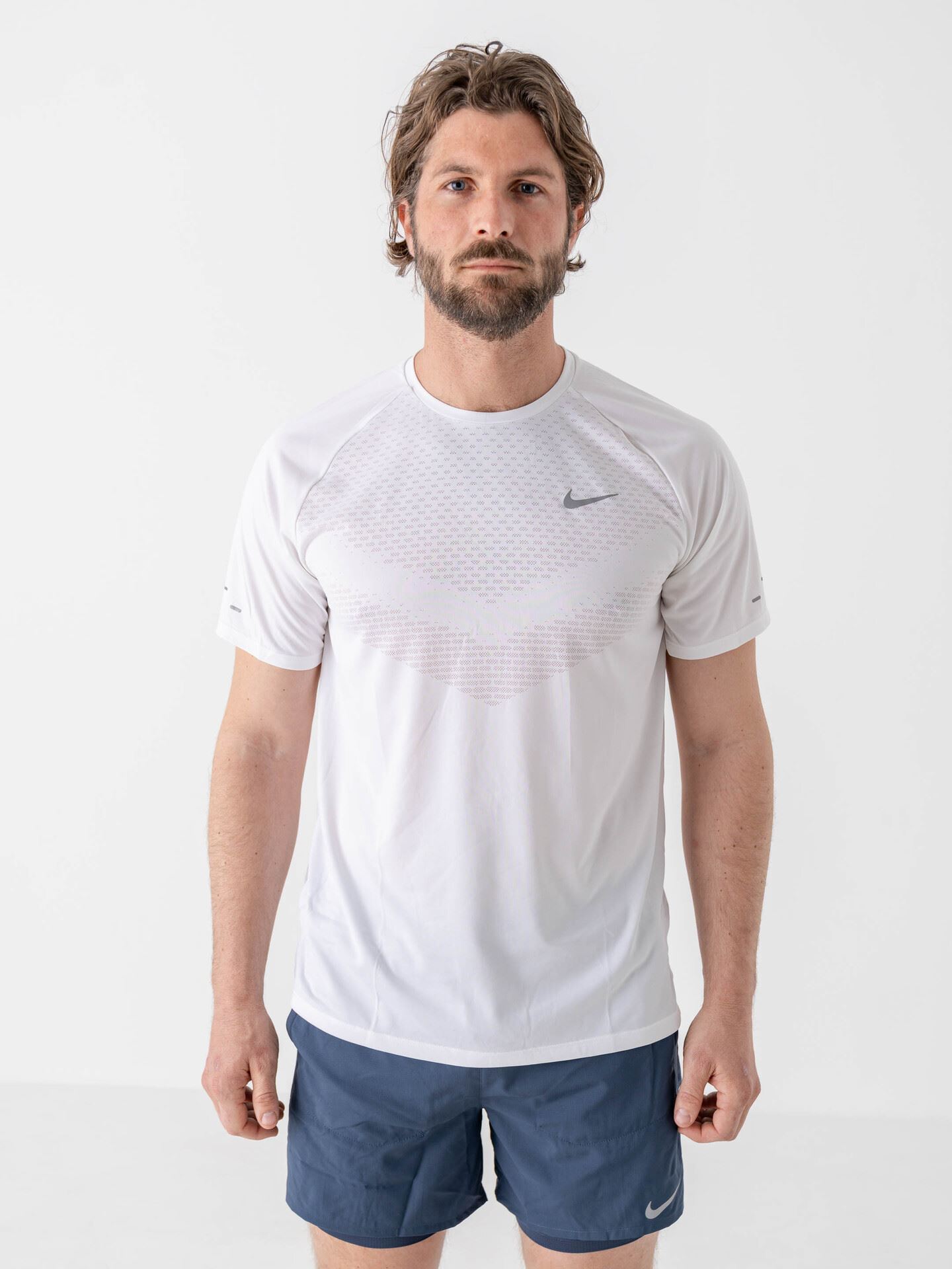 Nike Dri-Fit Adv Stride Short Sleeve Top White / Reflective Silver