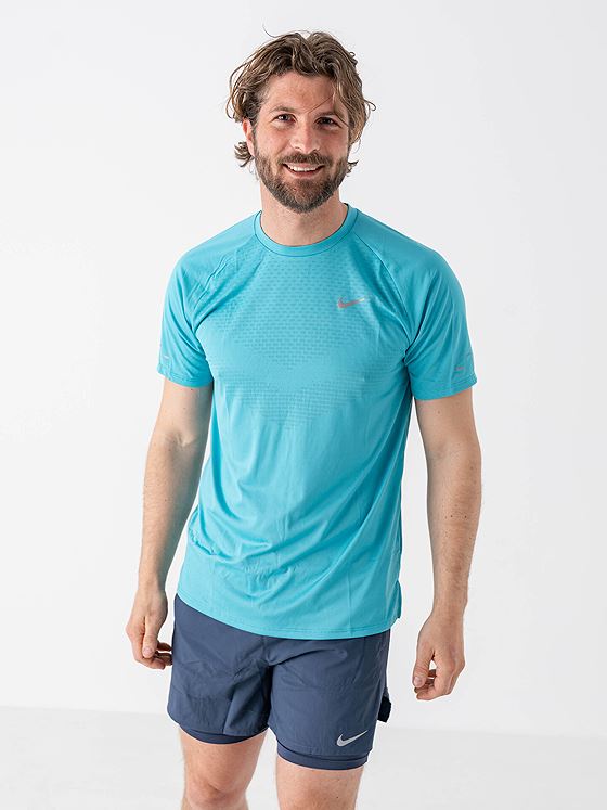 Nike Dri-Fit Adv Stride Short Sleeve Top Dusty cactus / Reflective silver