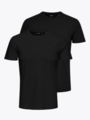 Only & Sons Basic Slim O-Neck 2 pack Black