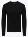 Only & Sons Phil Struc Reg Crew Neck Knit Black