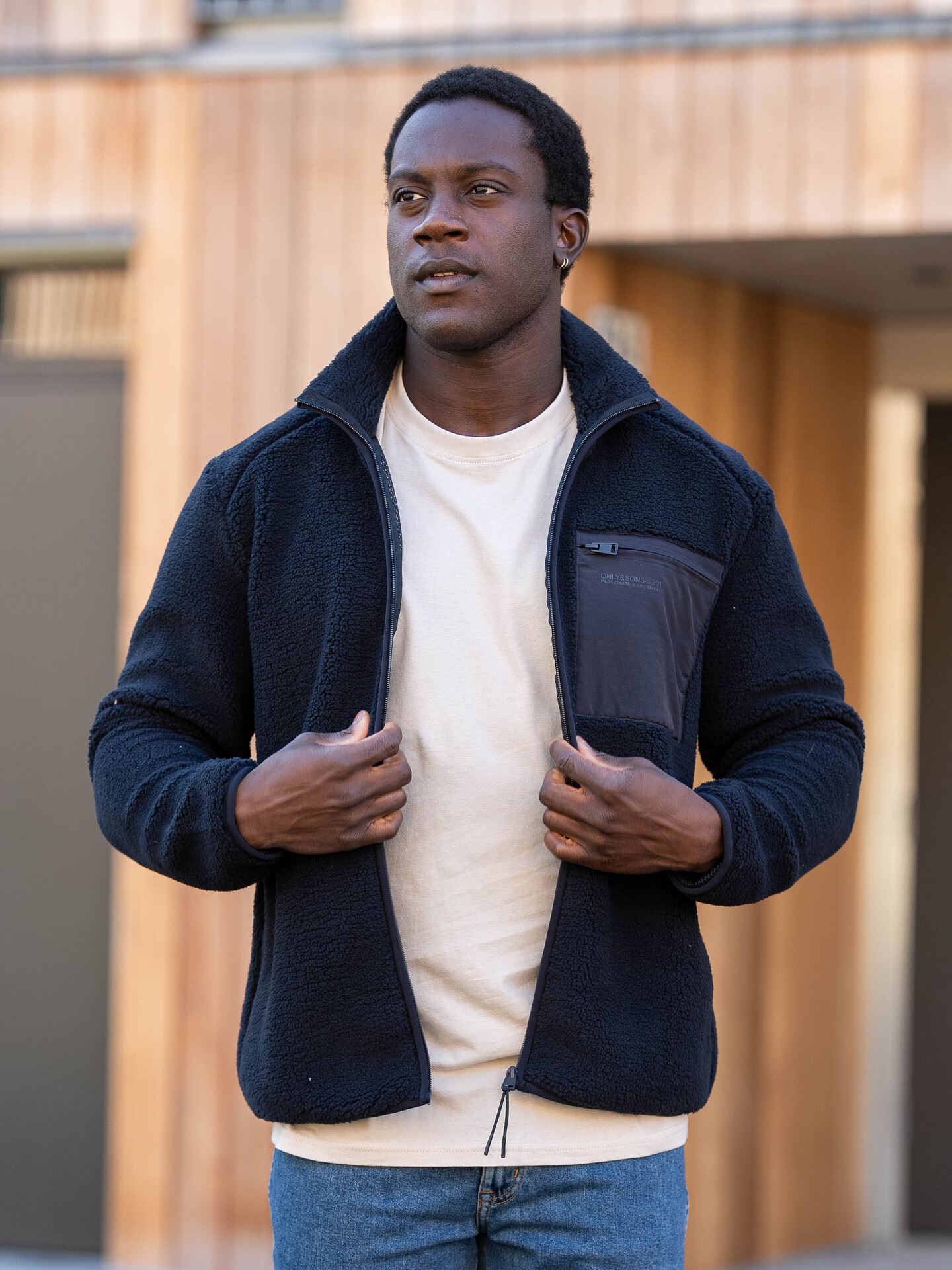 Only & Sons Dallas Sherpa Jacket Dark Navy