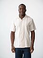 Only & Sons Caiden Short Sleeve Stripe Linen Resort Vintage Khaki