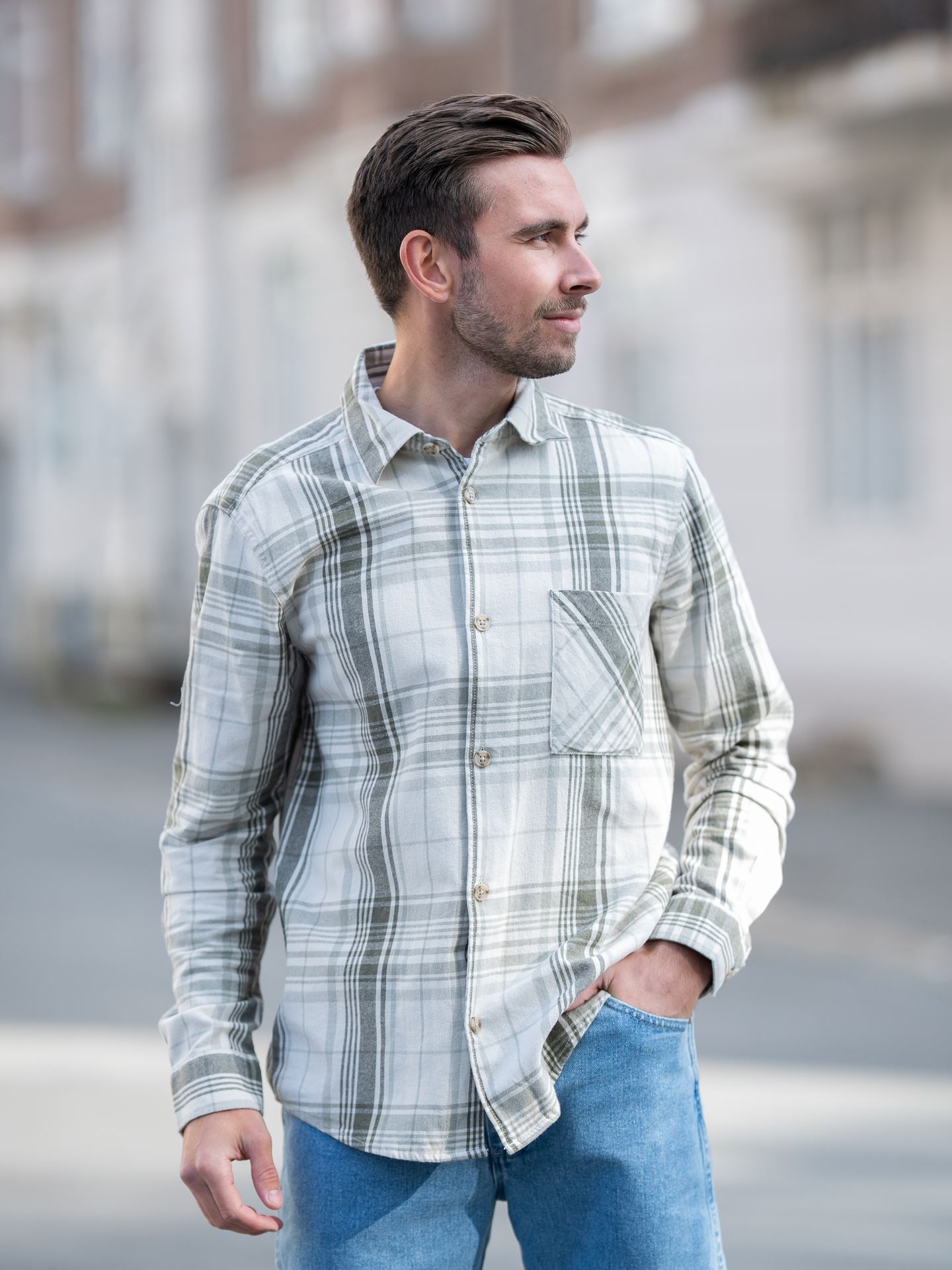 Only & Sons Mason Overshirt Forest Frog