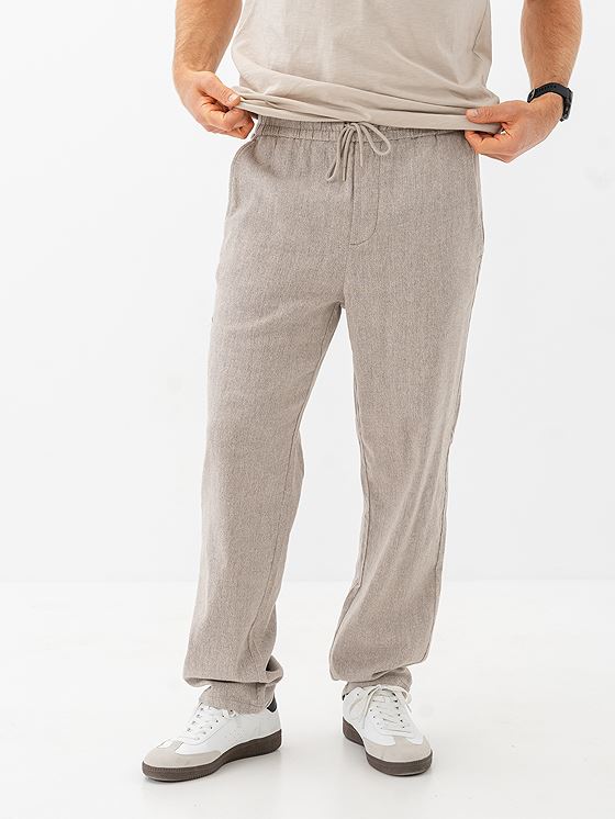 Only & Sons Sinus Loose Linen Pant Raw Ecru
