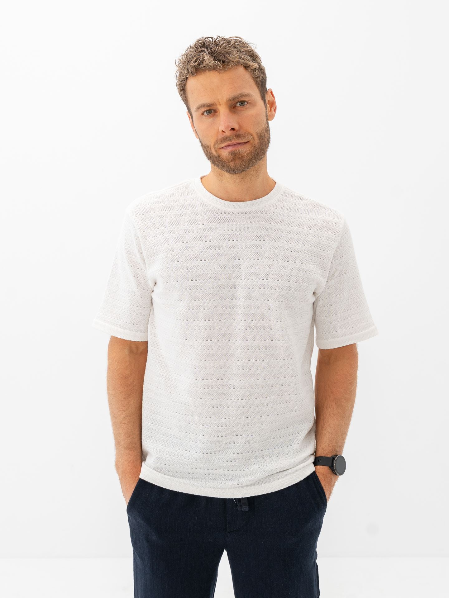 Only & Sons Givo Reg Short Sleeve Crew Knit Cloud Dancer