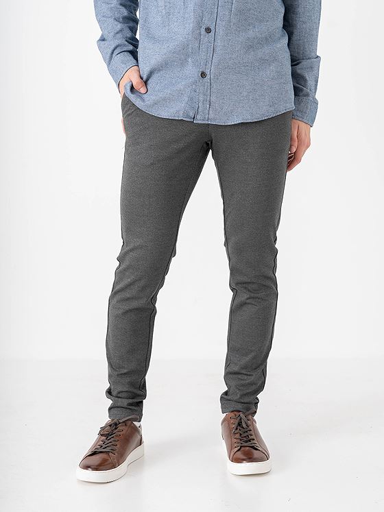 Only & Sons Mark Slim Check Pant Jet Black