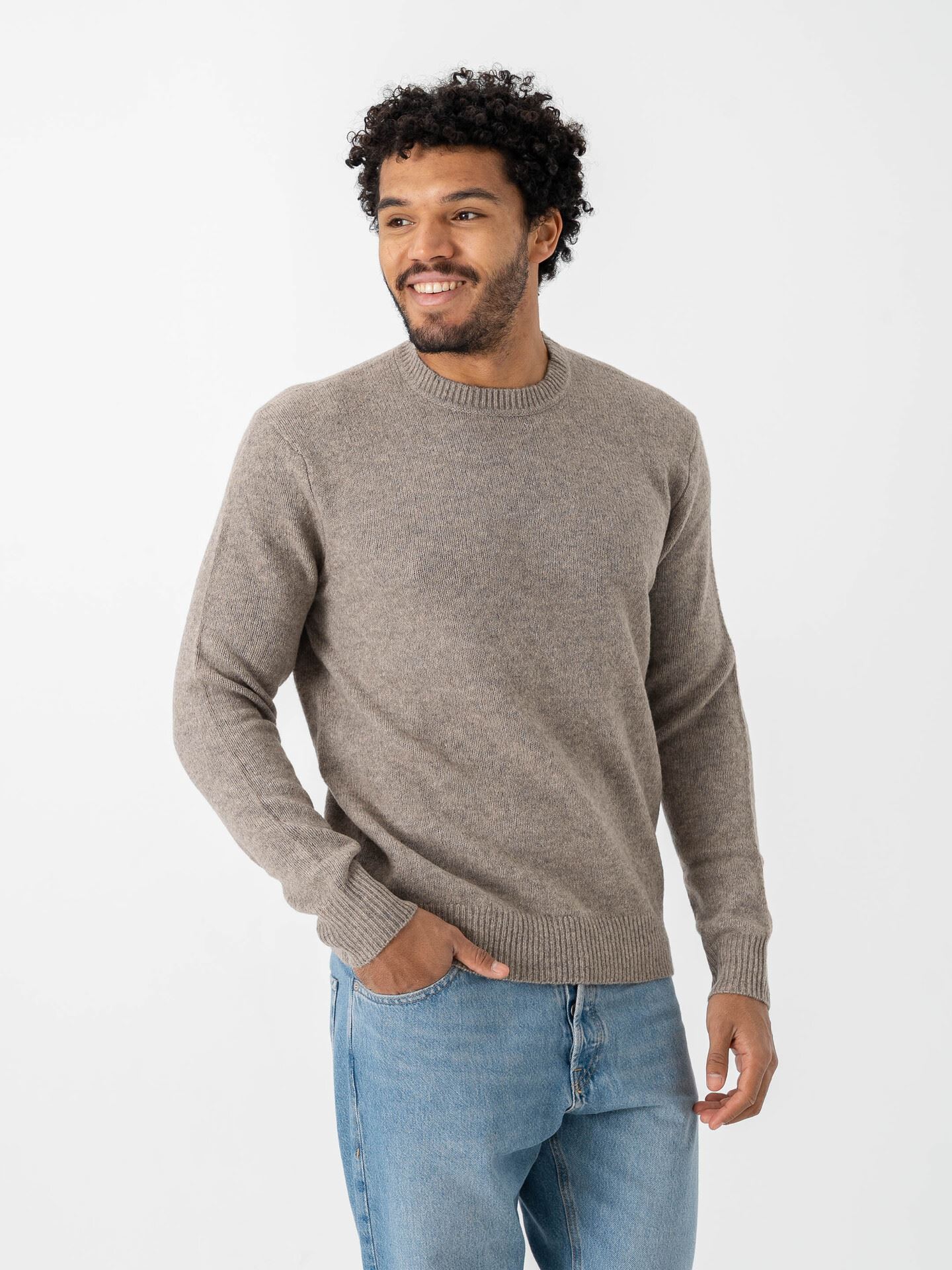 Only & Sons Ray Regular Long Sleeve Crew Knit Walnut