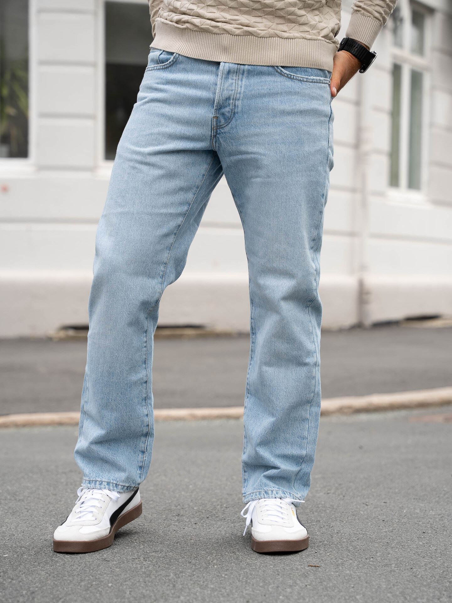Only & Sons Edge Straight Denim Light Blue Denim