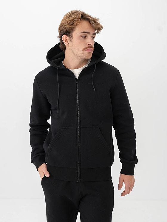 Peak Performance Original Small Logo Zip Hood Black