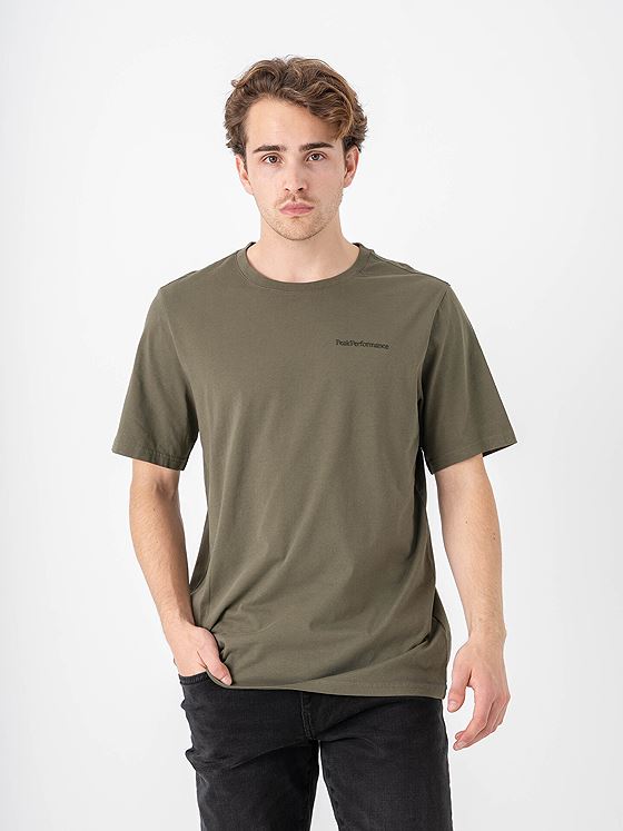 Peak Performance M Original Small Logo Tee PINE NEEDLE
