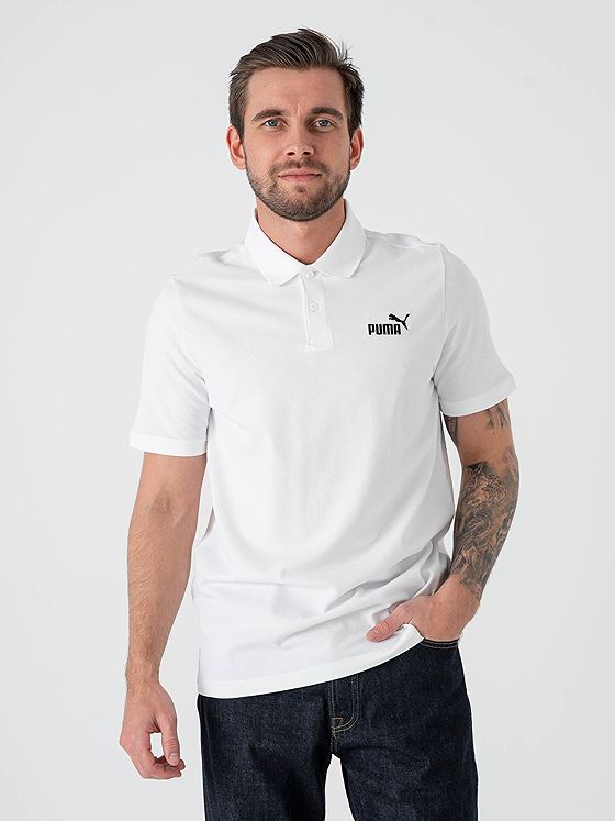 Puma ESS No.1 Logo Pique Polo PUMA White