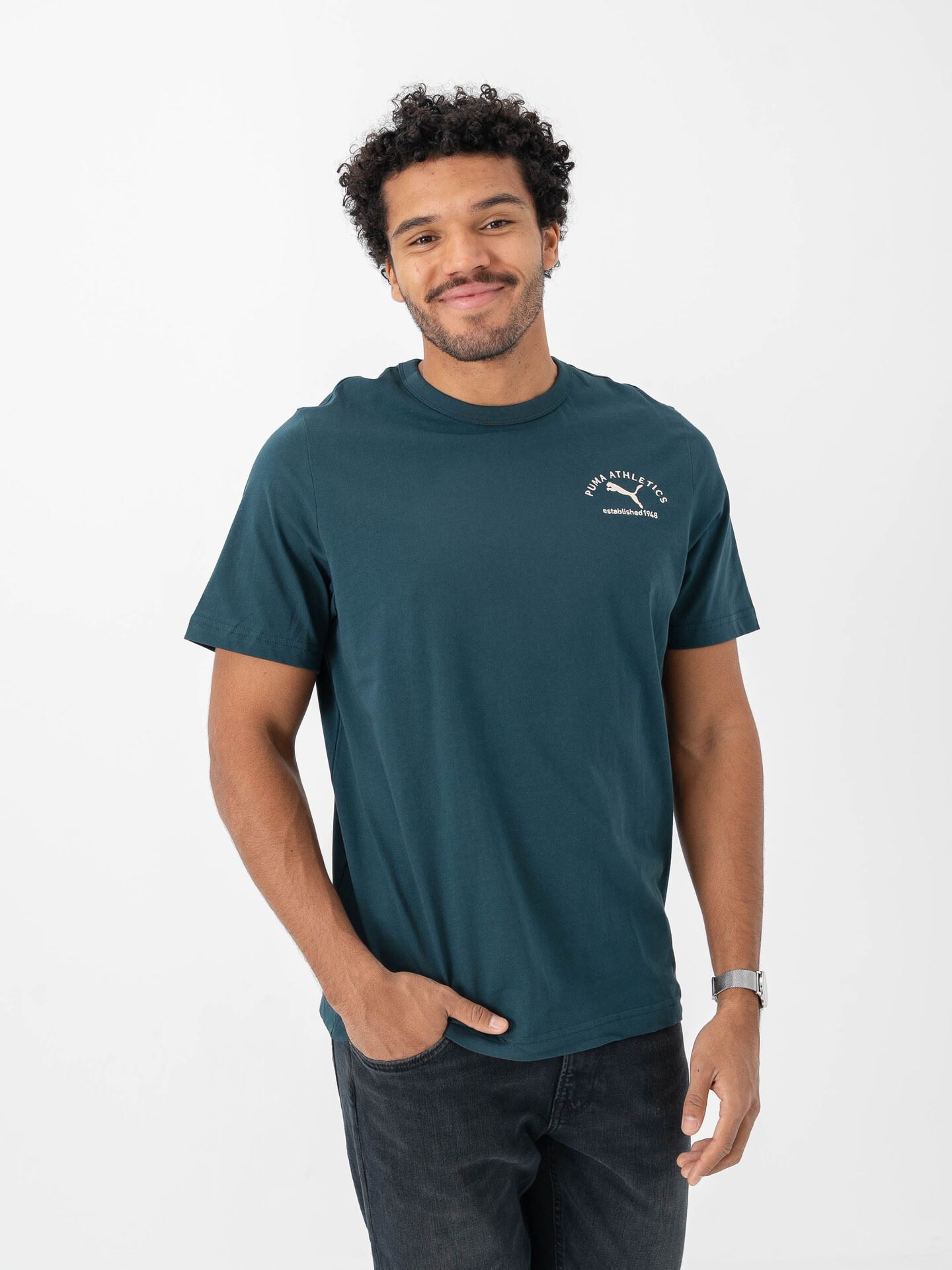 Puma Class Graphic Tee Green Terrain