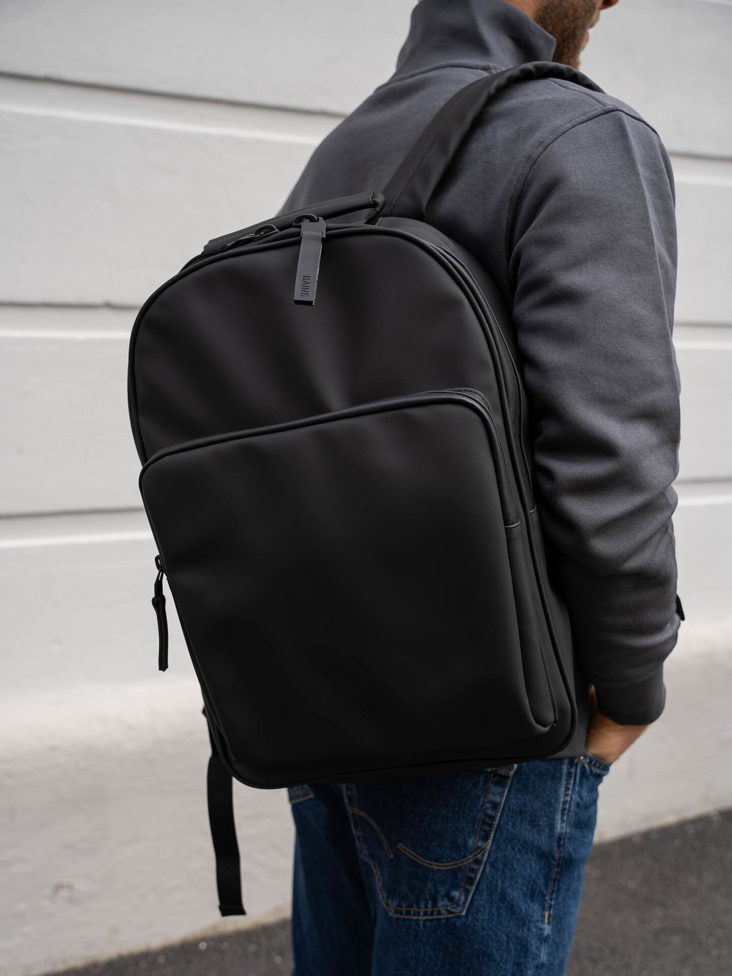 Rains Book Daypack Large Black