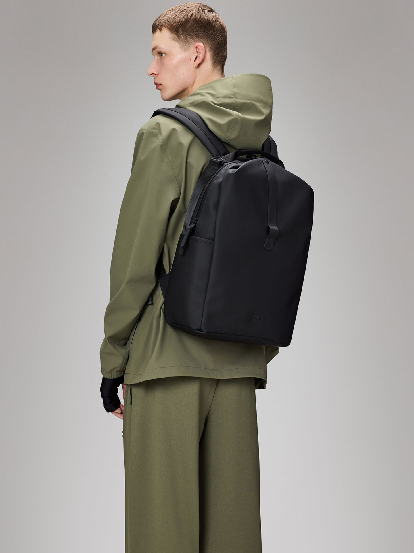 Rains Clip Front Backpack W3 Black