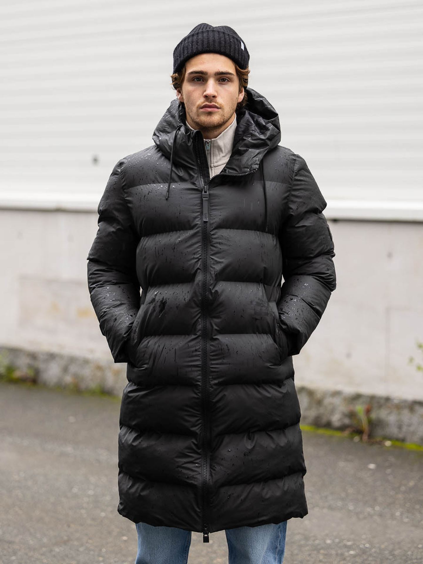 Rains Alta Longer Puffer Jacket Black
