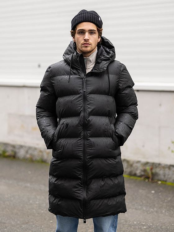 Rains Alta Longer Puffer Jacket Black