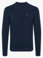 Solid Valencia Structure Crew Neck Insignia Blue