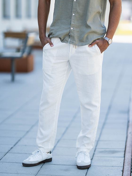 Solid Taiz Pants Off White