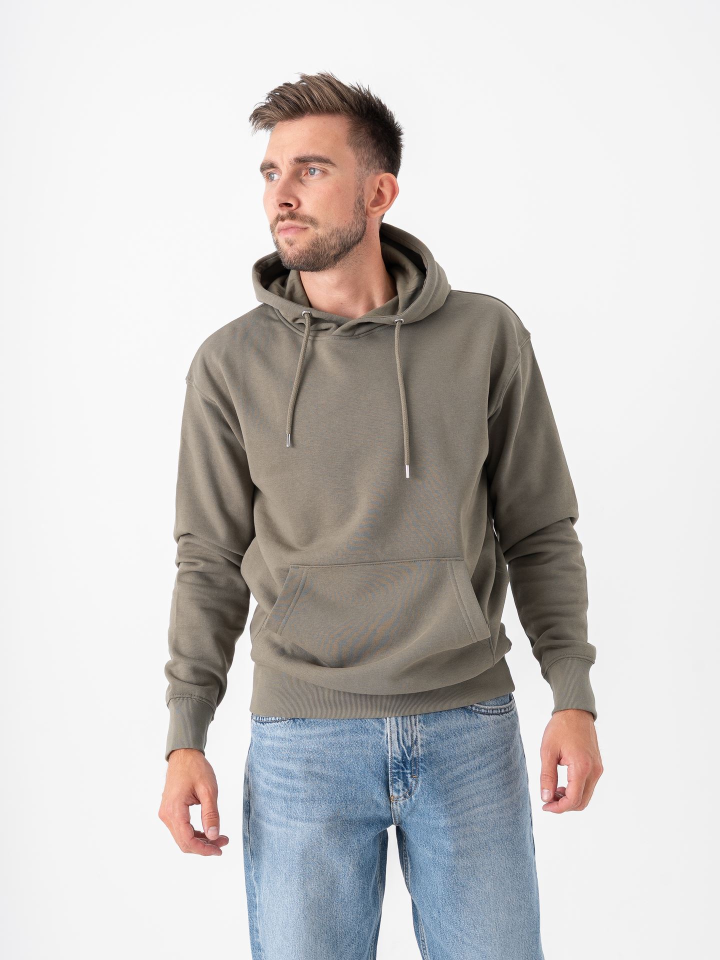 Solid Lenz Hood Sweatshirt Dusty Olive
