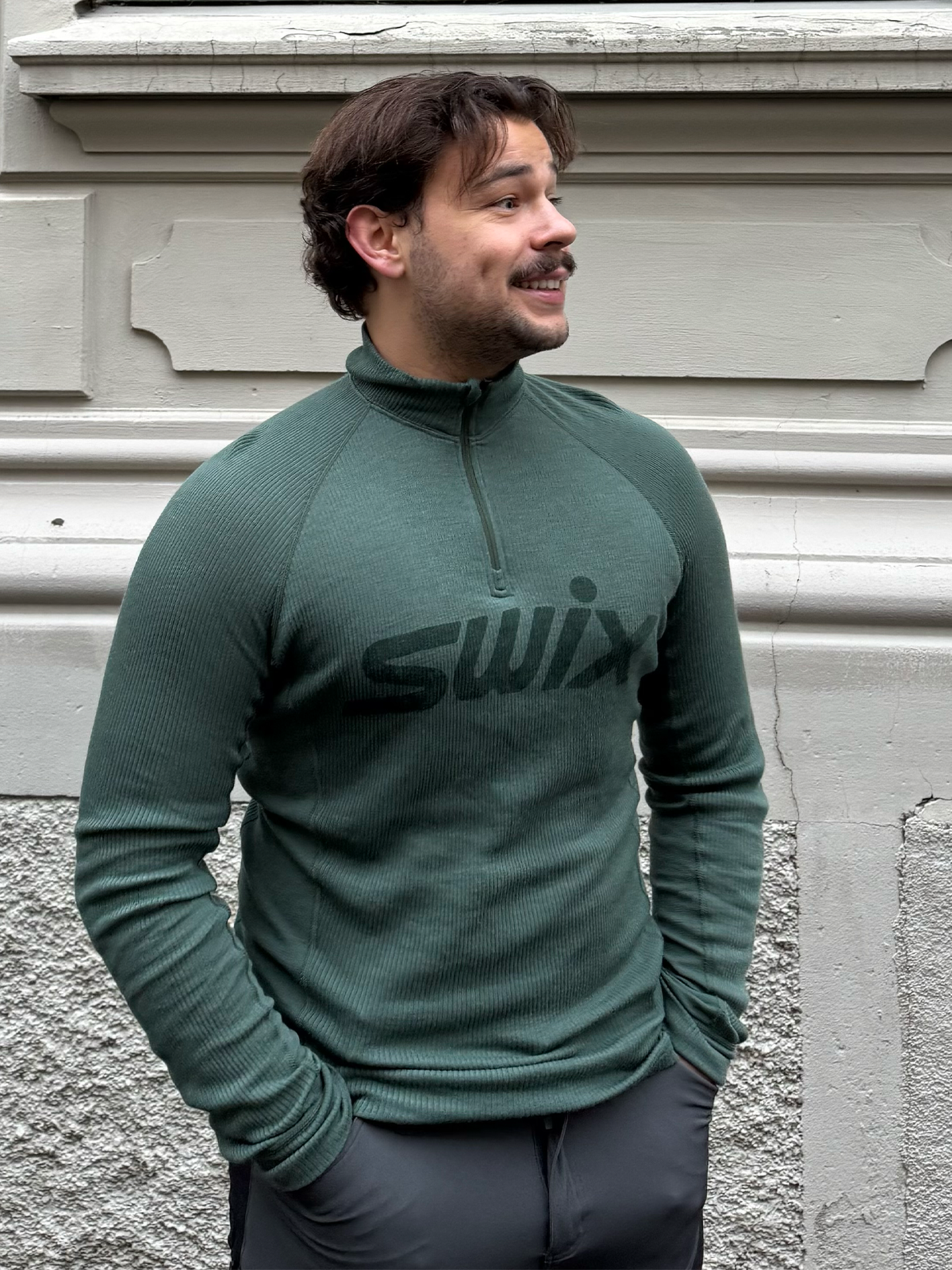 Swix RaceX Merino Half Zip Pine