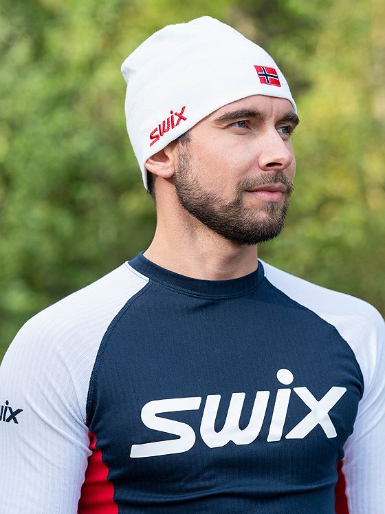 Swix Tradition Hat With Flag Bright White