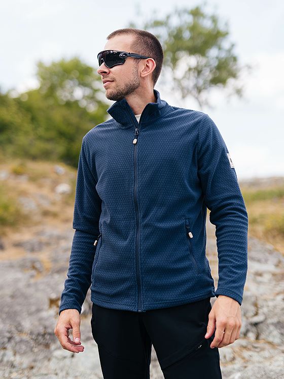 Twentyfour Finse Long Zip Fleece Blekkblå