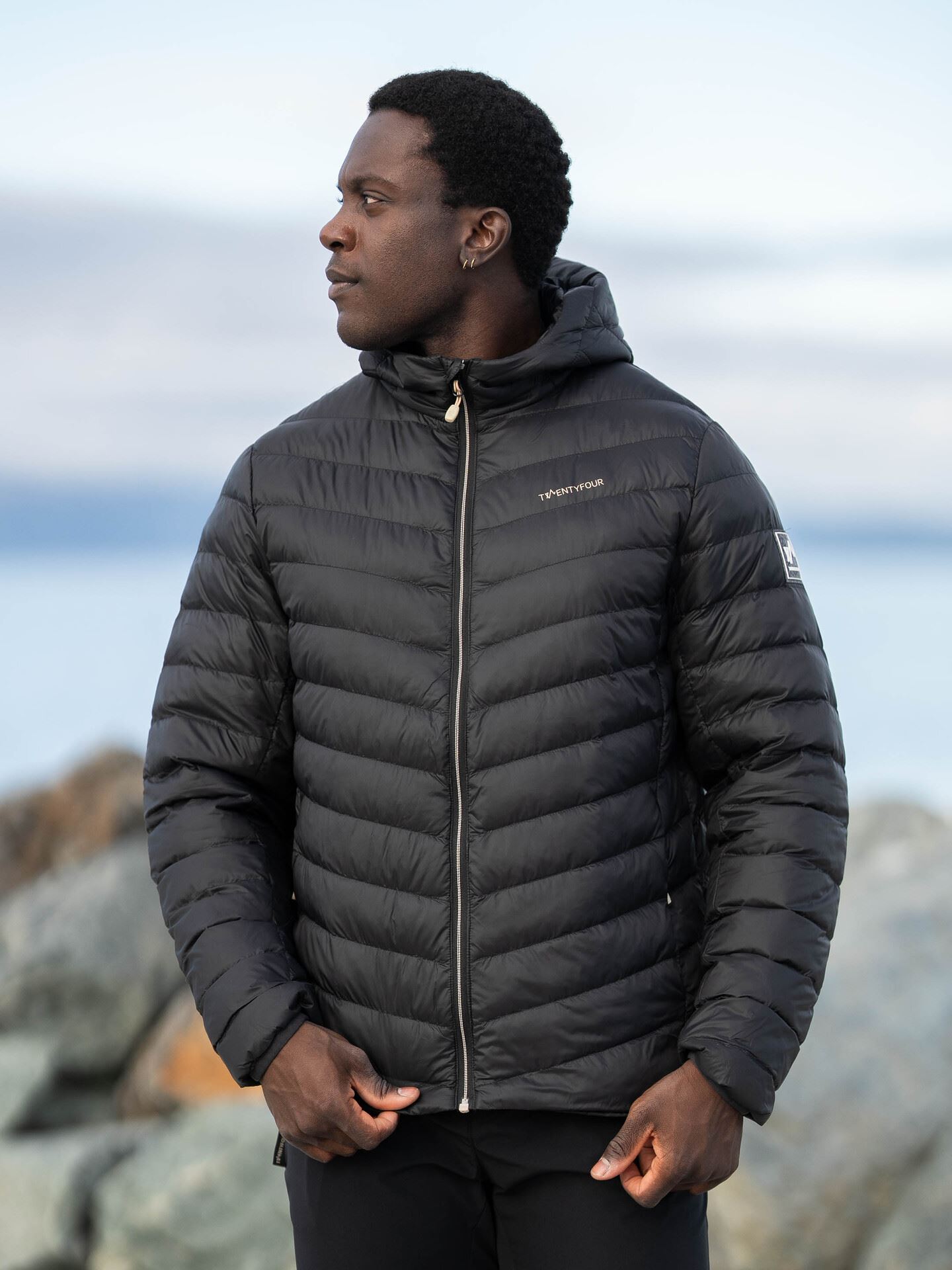 Twentyfour Finse Super Light Dunjakke Skyggesort