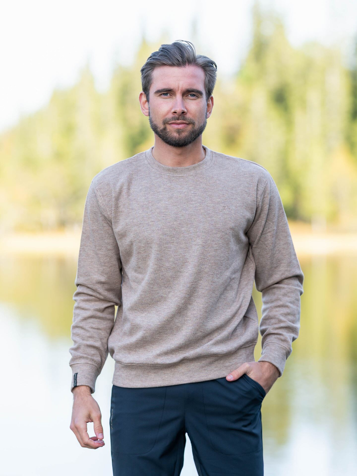 Twentyfour Mode Comfy Genser Mørk Beige