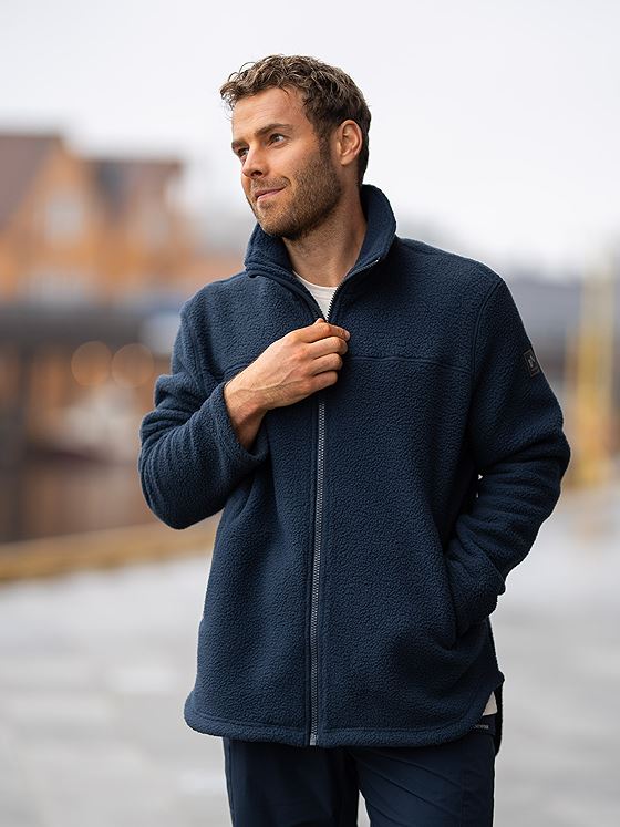 Twentyfour Mode Pile Jakke Marine