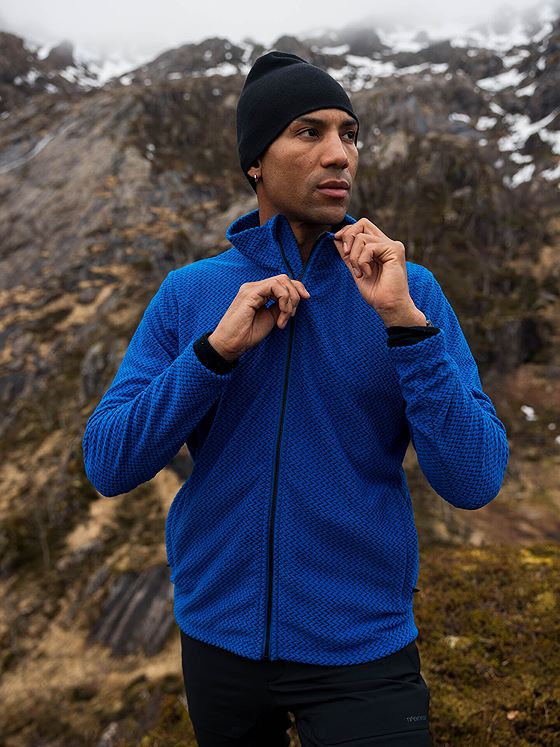 Twentyfour Aurora Long Zip Fleece Knallblå