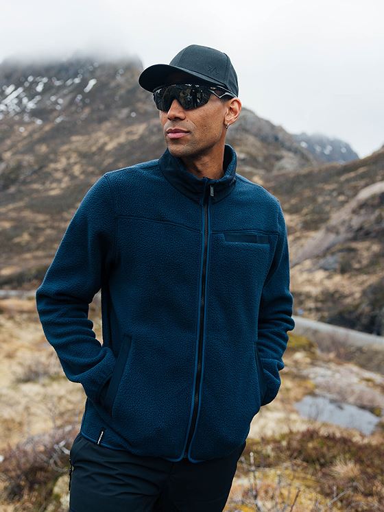 Twentyfour Aurora Pile Jakke Marine