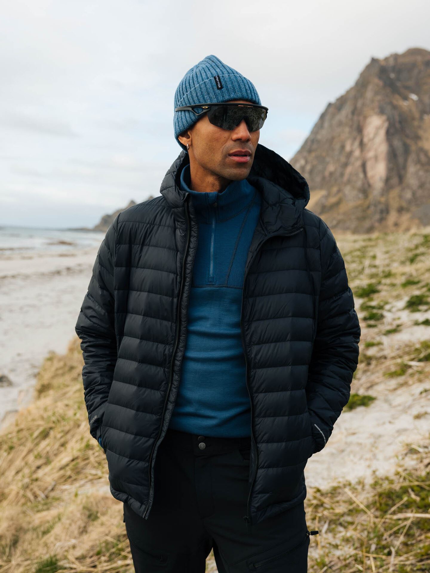 Twentyfour Aurora Rib Lue Gråblå