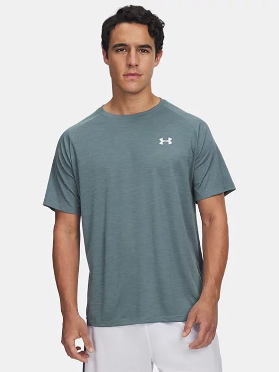 Under Armour Tech Textured Short Sleeve Tee Jasper Blue / White