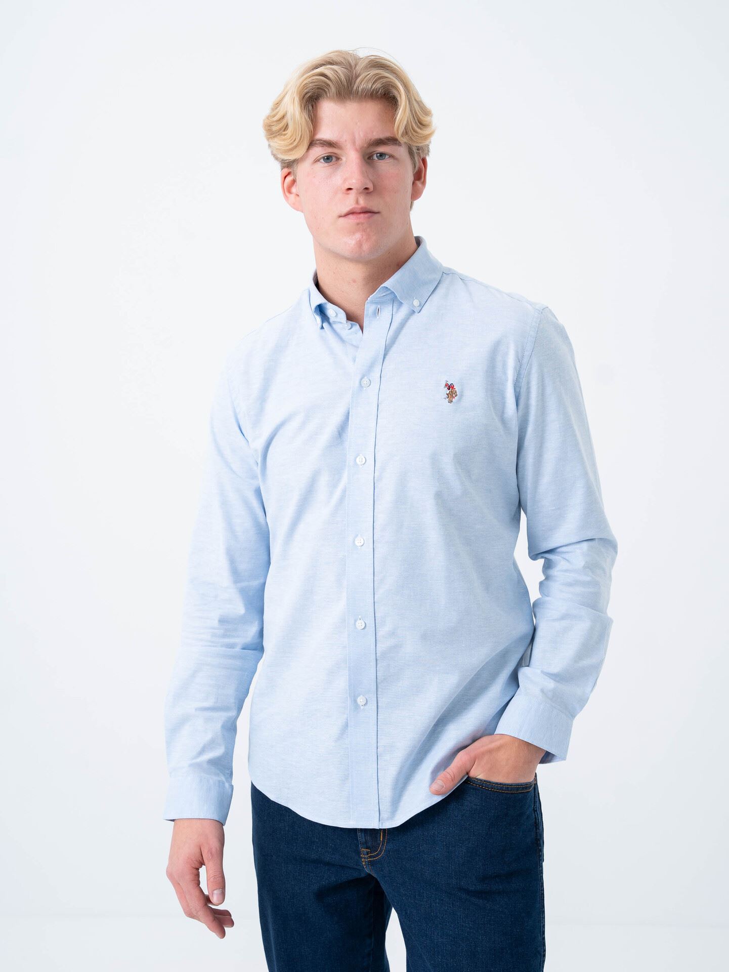 U.S. Polo Assn. Flex Calvert Shirt Regular Light Blue