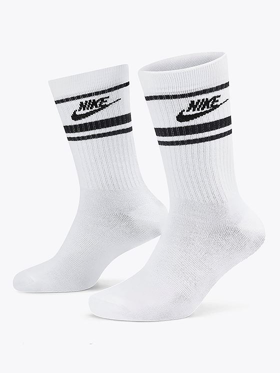 Nike Crew Essential Stripe Socks White / Black