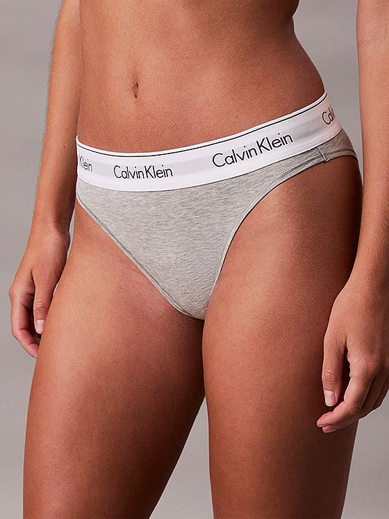Calvin Klein High Leg Tanga Grey Heather