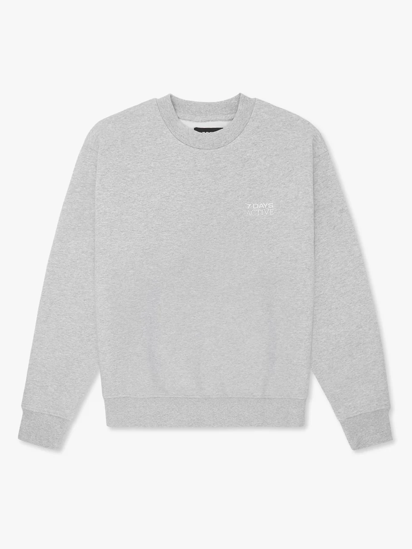 7 DAYS Active Organic Fitted Crewneck Heather Grey