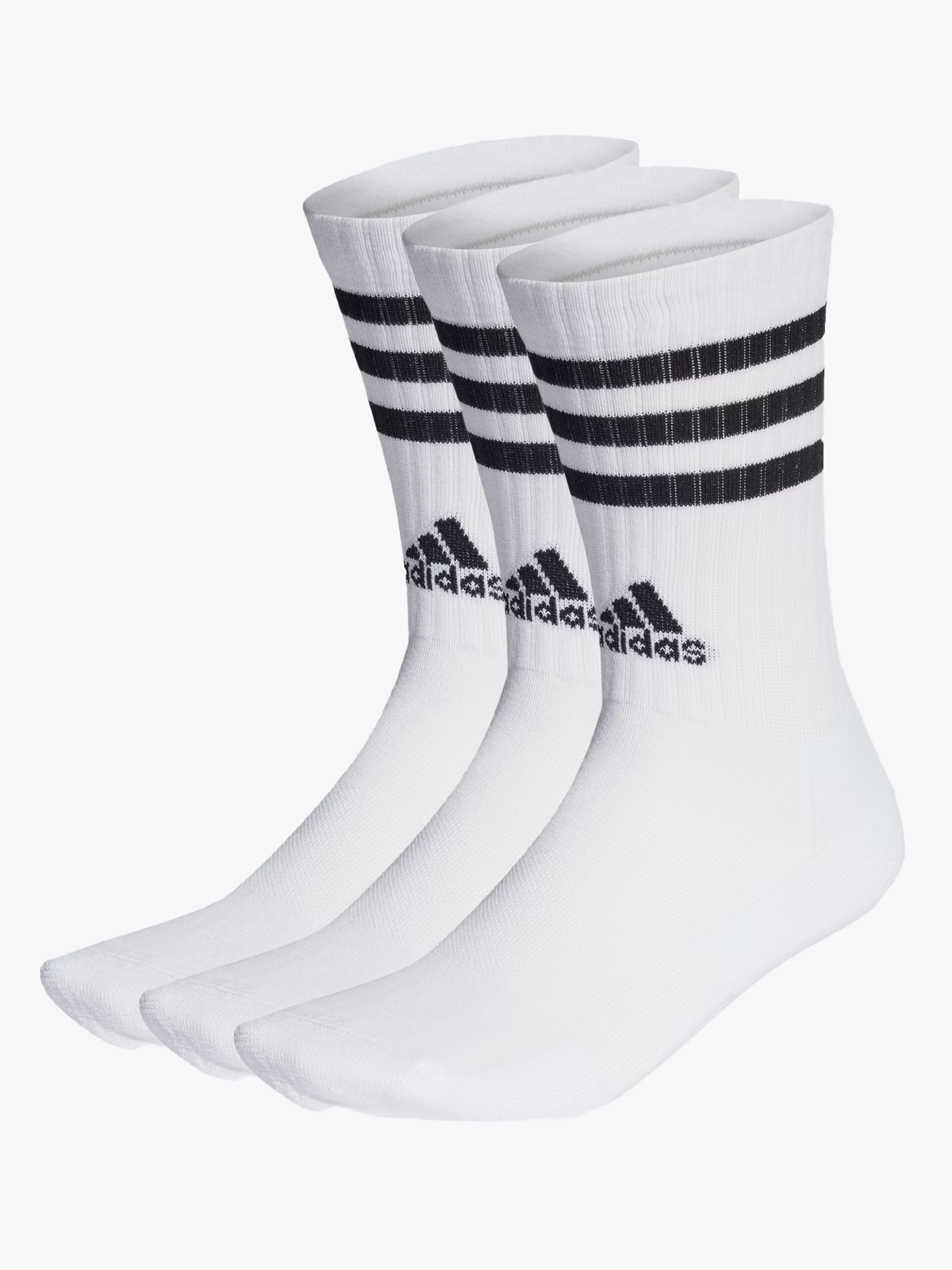 adidas 3-Stripes Crew Sock 3-Pakk White / Black