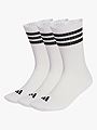 adidas 3-Stripes Essentials Crew 3 Pack White / Black