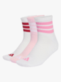 adidas 3-Stripes Essentials Crew Mid 3 Pack Rosa