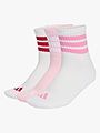adidas 3-Stripes Essentials Crew Mid 3 Pack Rosa